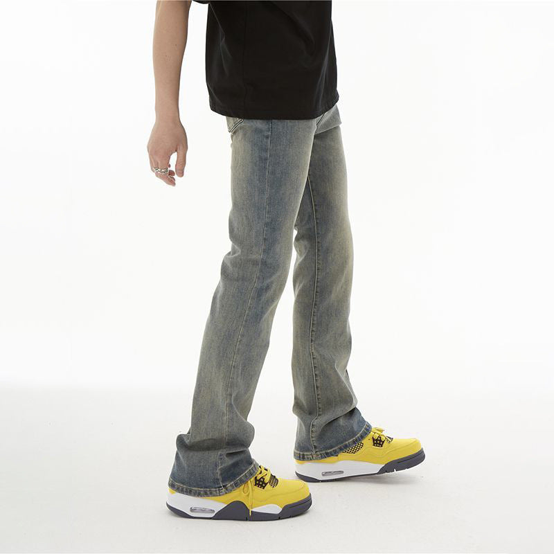 MUD DYED FLARE DENIM PANT