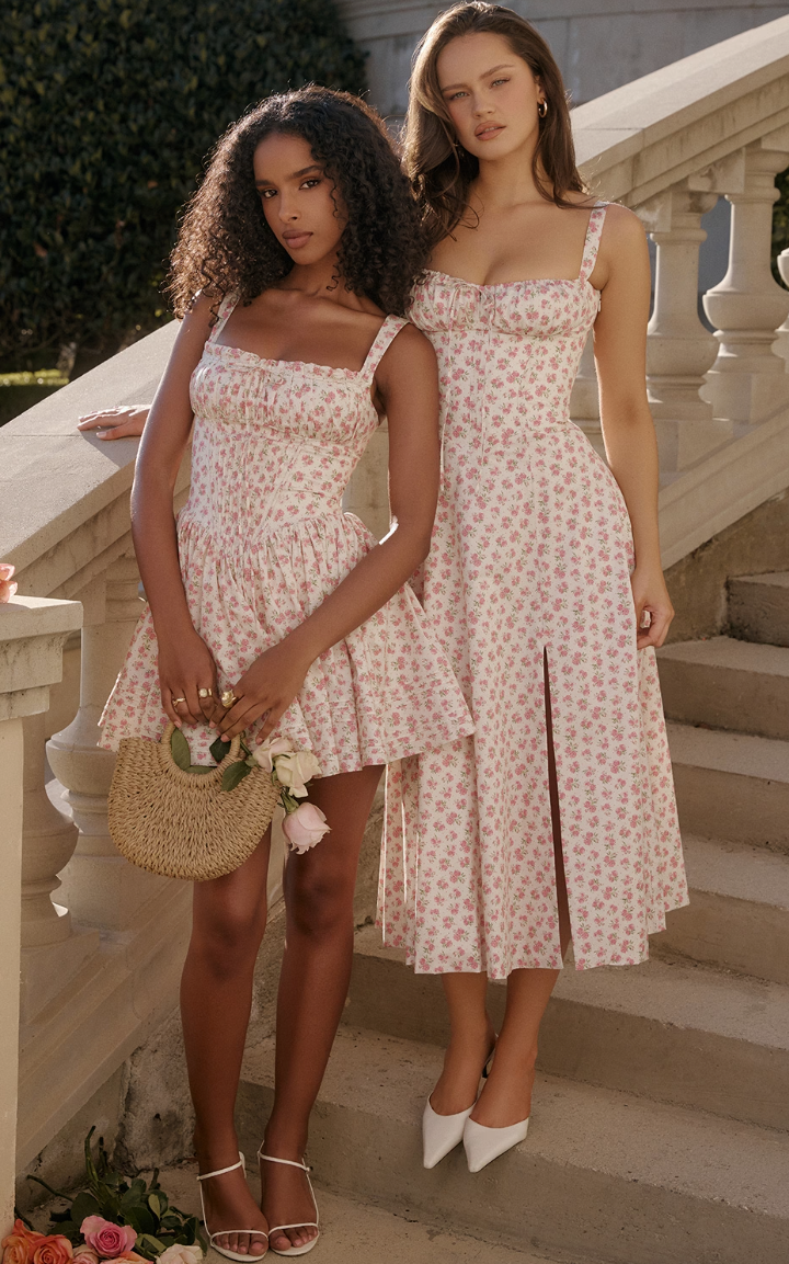 Pink flower dress