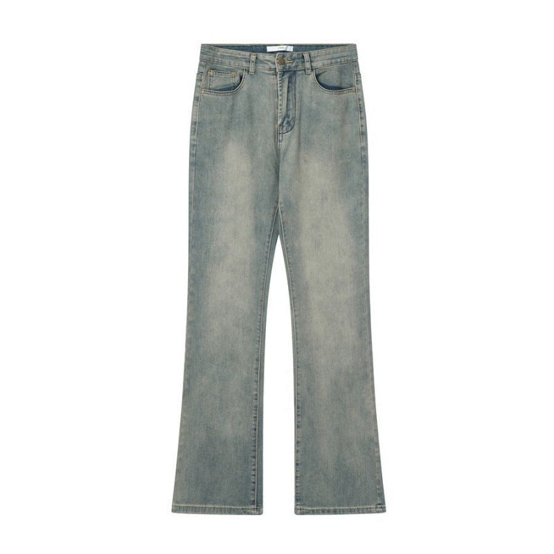 MUD DYED FLARE DENIM PANT